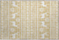 Holiday Festive Theme Soft Plush Thick Pile Christmas Area Rug 1'8" X 2'6" | Winter Cheer Xmas Playful Deer Snowflakes Plaid Patterns Gold Yellow White Color | Washable Nonslip Indoor Outdoor Rugs