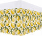 Bed Skirt Yellow Green Lemon Ruffle Bed Skirt Wrap Around Bed Skirts for Queen Beds 16" Drop,Adjustable Elastic Dust Ruffles Easy Fit and Wrinkle-Free