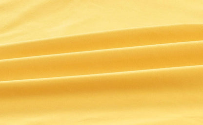 Sheets & Beyond Wrap Around Solid Microfiber Luxury Hotel Quality Fabric Bedroom Gathered Ruffled Bedding Bed Skirt 14 Inch Drop (King, Yellow)