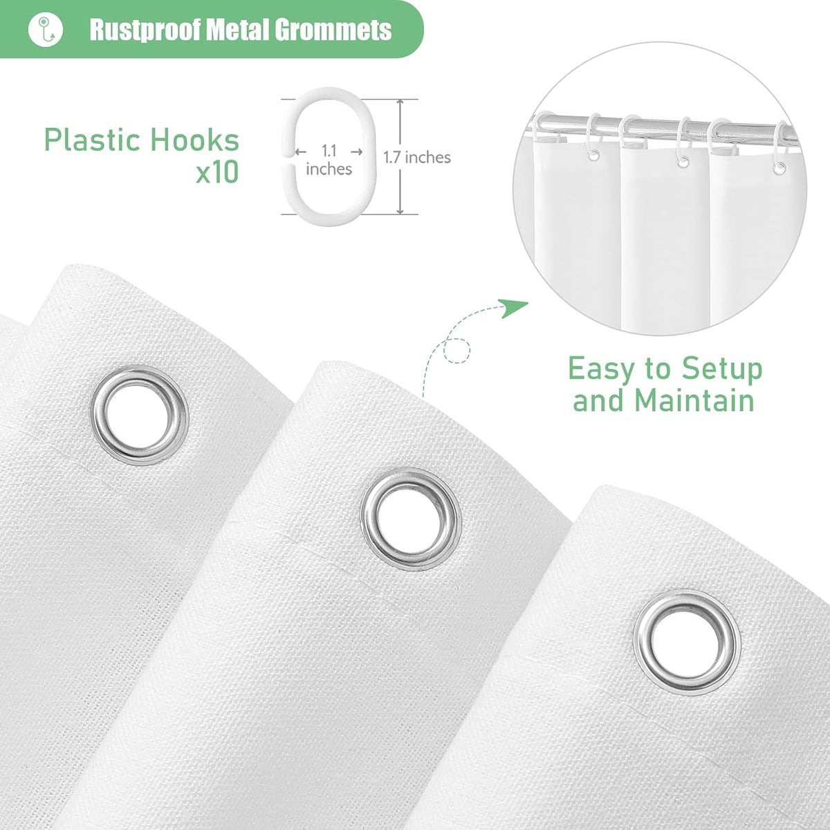 Stall Fabric Shower Curtain, 54x78 Modern Farmhouse Yellow and White Boho Striped Cloth Shower Curtain with Tassels, Hotel Luxury Bathroom Shower Curtain Set with 10 Hooks, Yellow, 54x78
